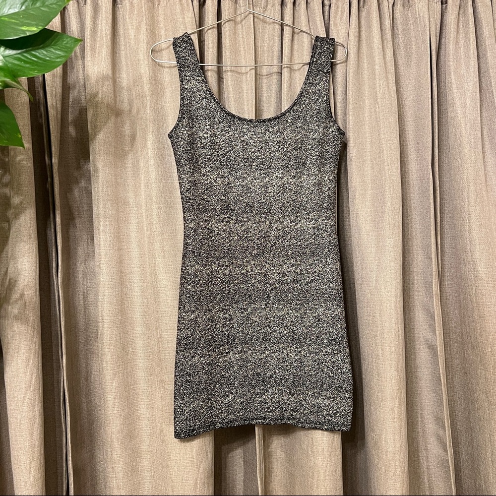 Gold Speckle Stretchy Bodycon Dress